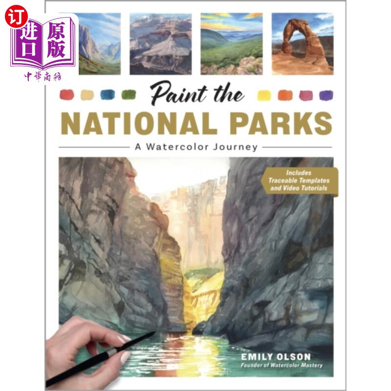 海外直订Paint the National Parks 绘制国家公园