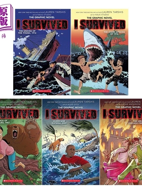 学乐桥梁漫画 我是生存者 5册 I Survived Graphic Novel 英文原版读物 灾难逃生系列 课外阅读世界历史故事【中商原版】