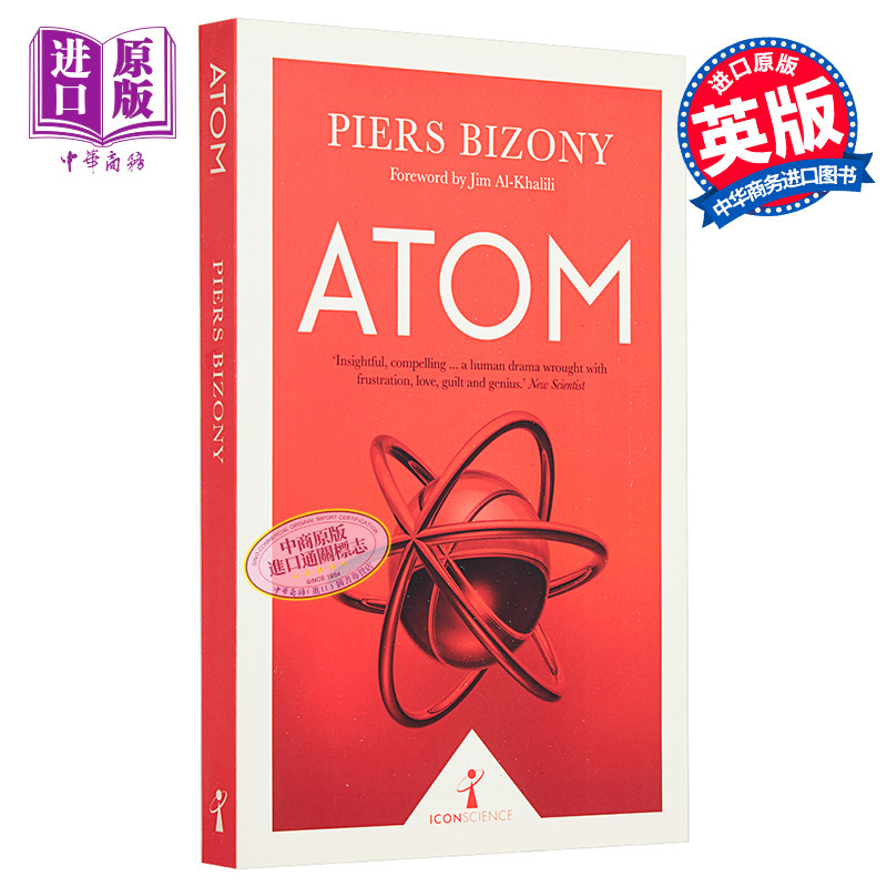 现货 费伯出版社faber科普 图标科学系列：原子 英文原版 Atom (Icon Science)【中商原版】Piers Bizony