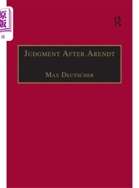 海外直订Judgment After Arendt 阿伦特之后的审判