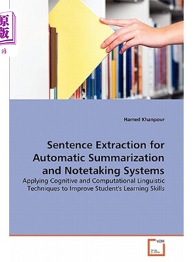海外直订Sentence Extraction for Automatic Summarization and Notetaking Systems 自动摘要和笔记系统的句子提取