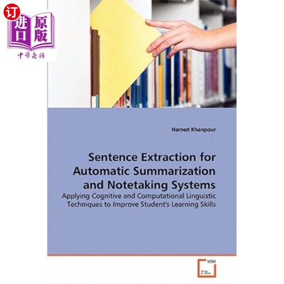 海外直订Sentence Extraction for Automatic Summarization and Notetaking Systems 自动摘要和笔记系统的句子提取