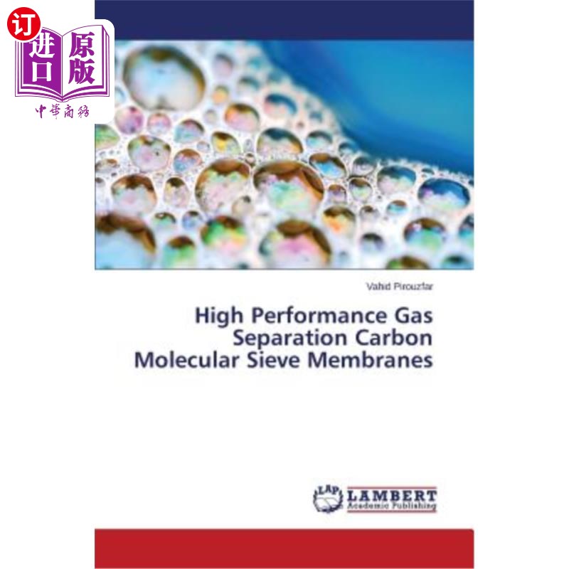 海外直订High Performance Gas Separation Carbon Molecular Sieve Membranes高性能气体分离碳分子筛膜