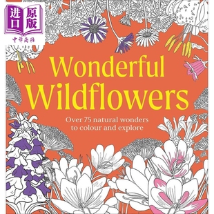 预售 美丽野花涂色书 DK自然奇观涂色系列 英文原版 Wonderful Wildflowers Colouring Book DK【中商原版】