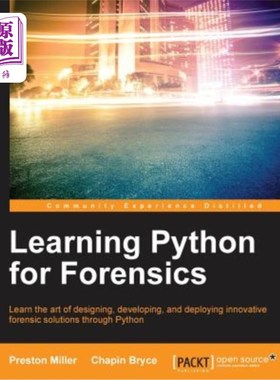 海外直订Learning Python for Forensics 法医学学蟒蛇