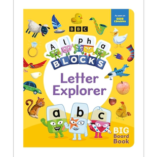 预售 字母积木探索 Alphablocks Letter Explorer A Big Board Book 英文原版进口 儿童卡通动画 纸板书绘本 早教学习【中商原版】