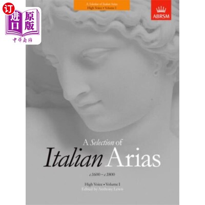 海外直订Selection of Italian Arias 1600-1800, Volume I (... 意大利咏叹调选集(1600-1800)第一卷(高音)