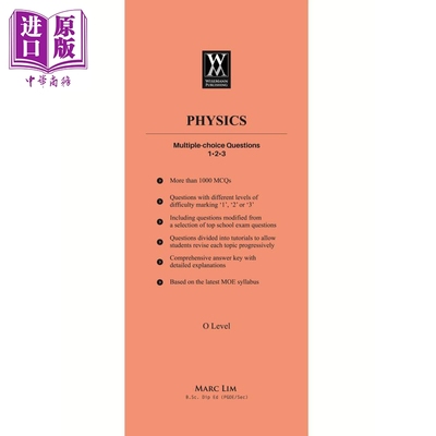 现货 新加坡教辅 OLevel Physics MCQ 123 O水准考试物理多项选择题 123 教材 教辅【中商原版】