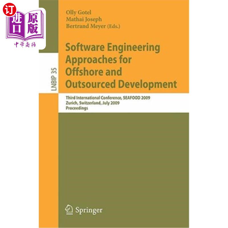 海外直订Software Engineering Approaches for Offshore and Outsourced Development: Third I 离岸和外包开发的软件工程方