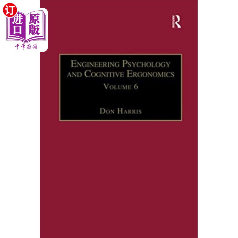 海外直订Engineering Psychology and Cognitive Ergonomics 工程心理学与认知工效学