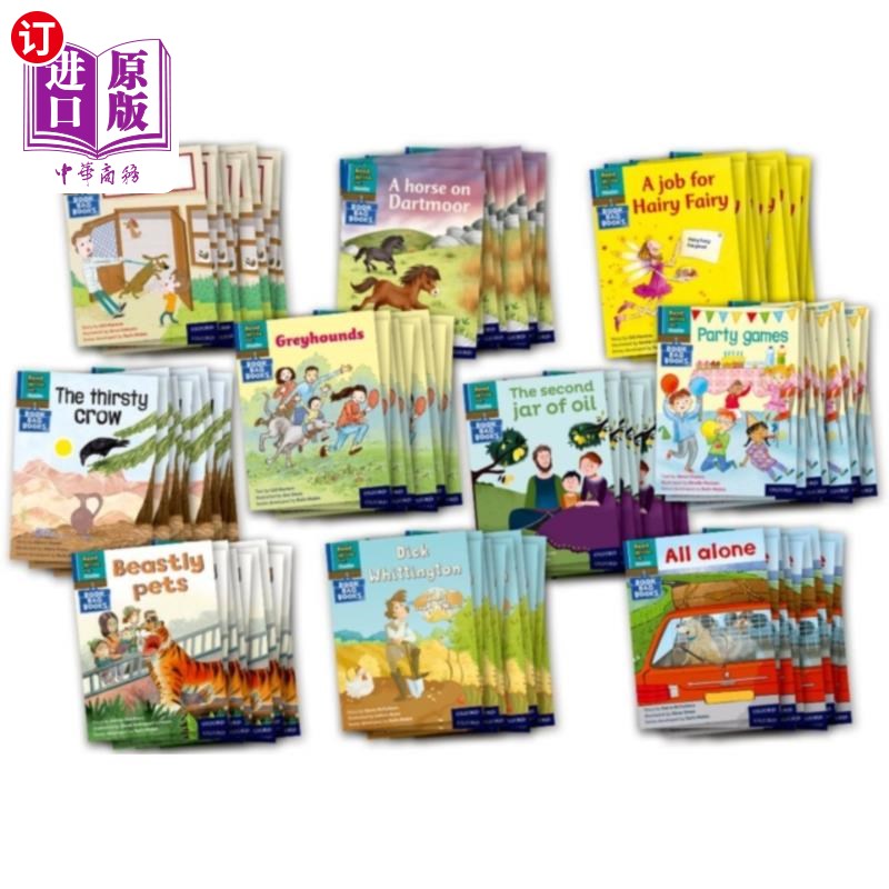 海外直订Read Write Inc. Phonics Book Bag Books: Blue Set 6 Pack of 100 读写公司拼音书包书:蓝色套装6个故事书100包