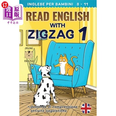 海外直订Read English with Zigzag 1: Inglese per bambini 用z字形读英语：Inglese per bambini