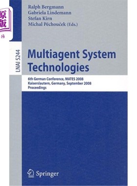 海外直订Multiagent System Technologies 多智能体系统技术