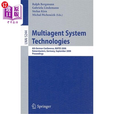 海外直订Multiagent System Technologies 多智能体系统技术