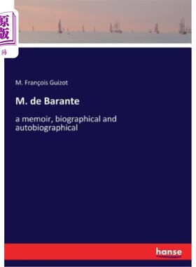 海外直订M. de Barante 德巴兰特先生