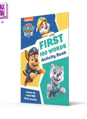 PAW Patrol First 100 Words Activity Book 狗狗巡逻队 汪汪队初学100词活动手册 英文原版学龄前幼儿园英语启蒙【中商原版】