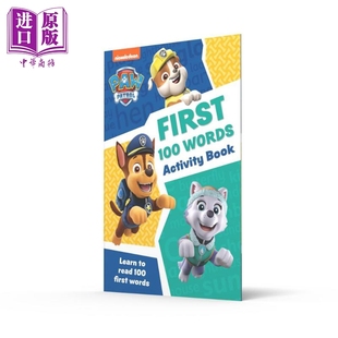 PAW Patrol First 100 Words Activity Book 狗狗巡逻队 汪汪队初学100词活动手册 英文原版学龄前幼儿园英语启蒙【中商原版】