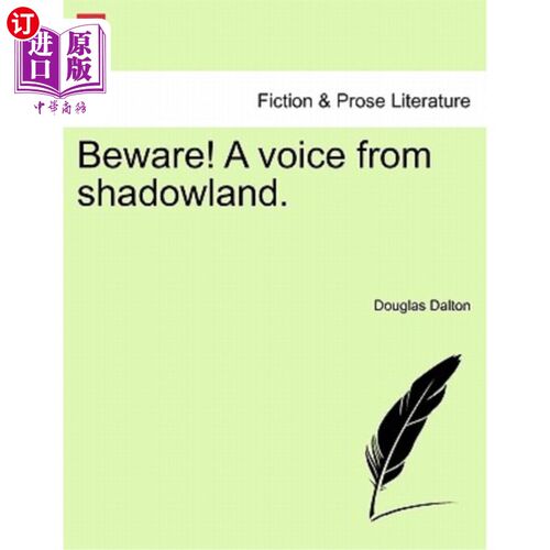 海外直订Beware! a Voice from Shadowland. 小心!来自阴影之地的声音。