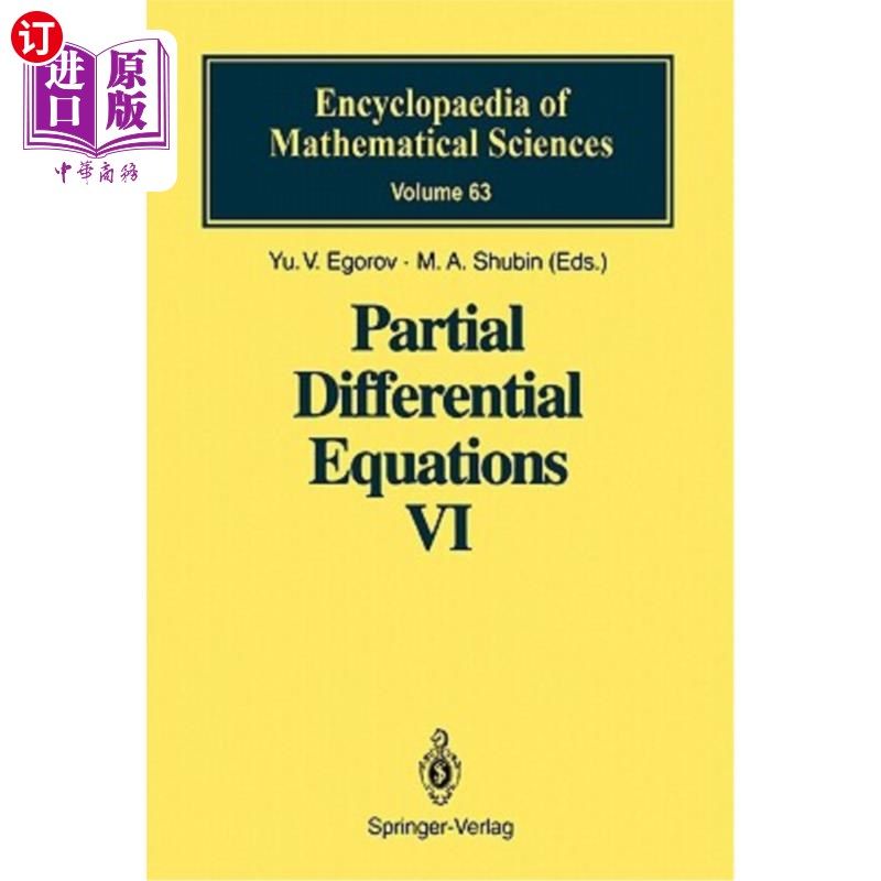 海外直订Partial Differential Equations VI: Elliptic and Parabolic Operators 偏微分方程VI：椭圆算子和抛物算子