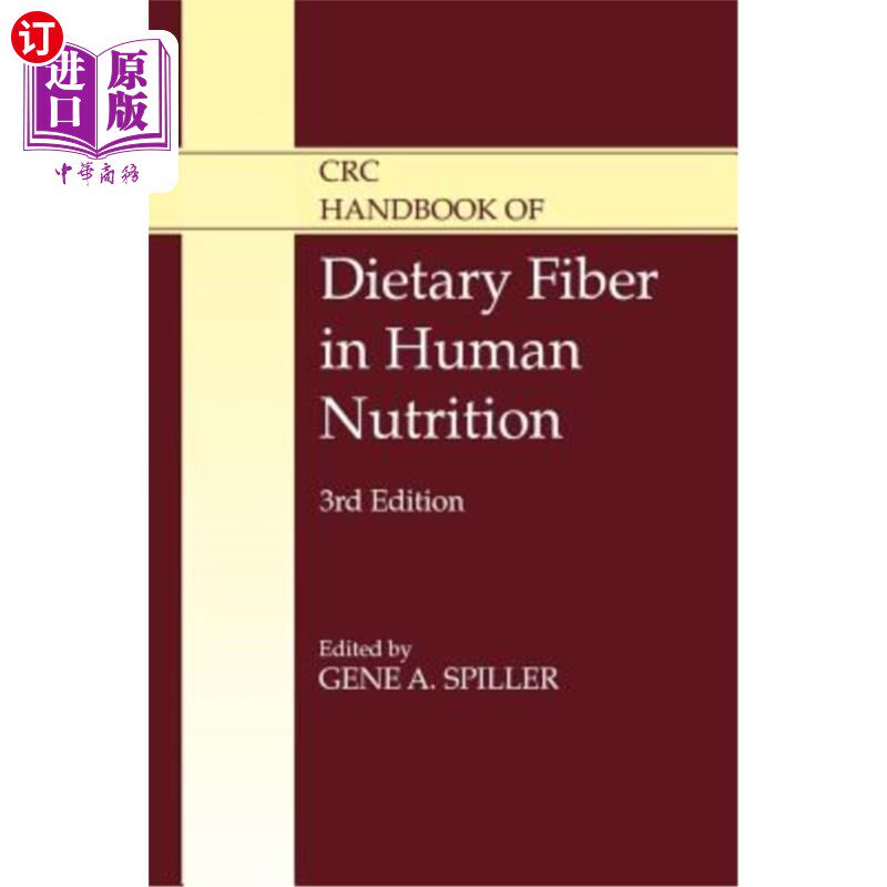 海外直订医药图书CRC Handbook of Dietary Fiber in Human Nutrition CRC人类营养膳食纤维手册，第三版