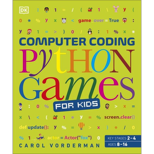 Computer Coding Python Games for Kids DK小小编程家 儿童计算机编码语言 Python 游戏代码教程 英文原版进口【中商原版】