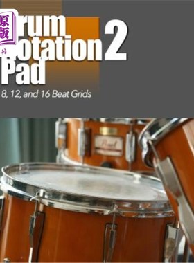 海外直订Drum Notation Pad 2: 8, 12, 16 Grids 鼓记法垫2:8、12、16格