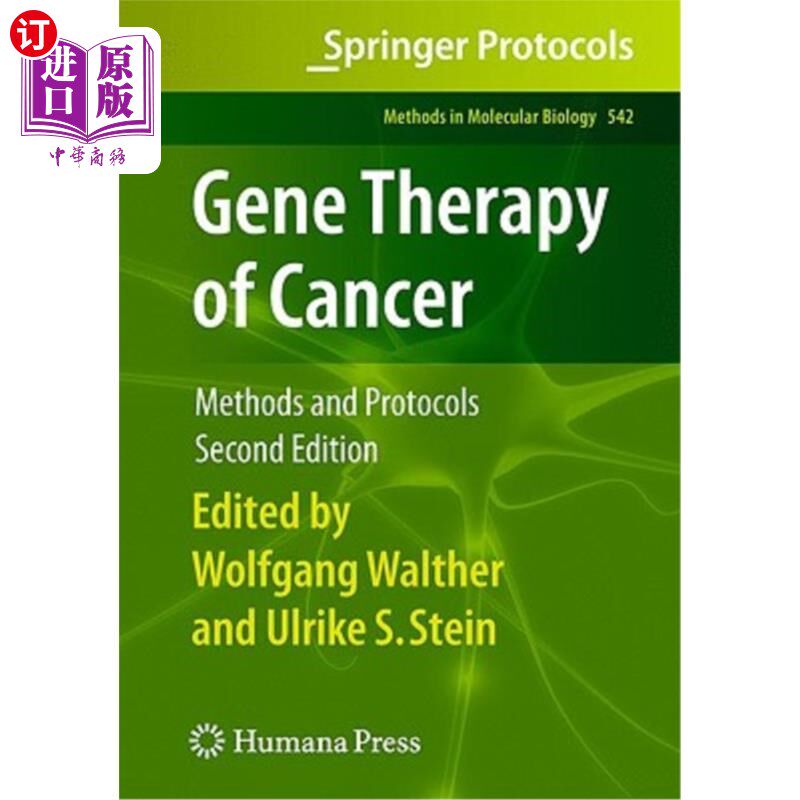 海外直订医药图书Gene Therapy of Cancer: Methods and Protocols 癌症的基因治疗:方法和协议