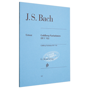 预售 Goldberg Variations BWV 988 进口艺术 巴赫哥德堡变奏曲 BWV988 钢琴独奏 净版带指法【中商原版】