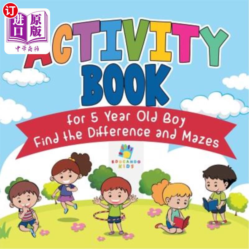 【中商海外直订】activity book for 5 year old boy find the differ