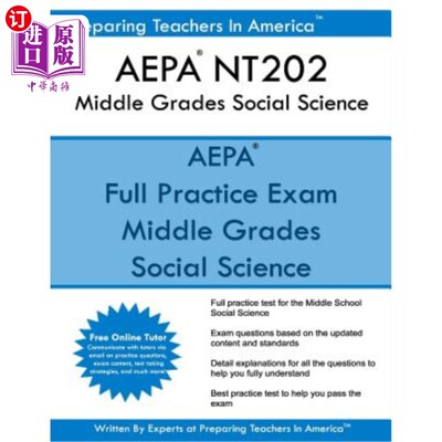 海外直订AEPA NT202 Middle Grades Social Science: AEPA Arizona Educator Proficiency Asses AEPA NT202