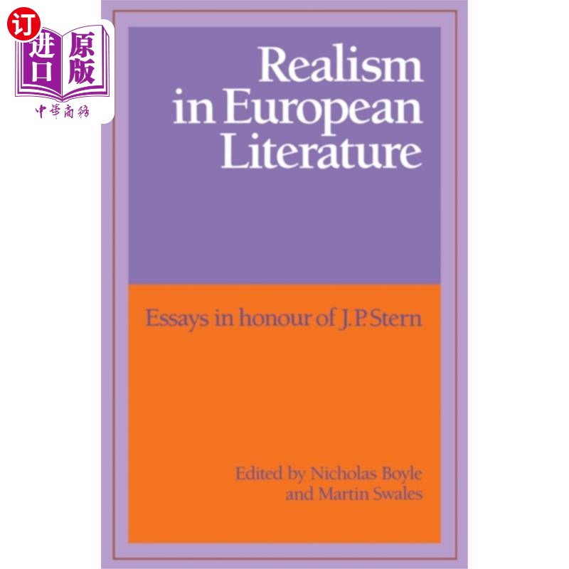 海外直订Realism in European Literature 欧洲文学中的现实主义