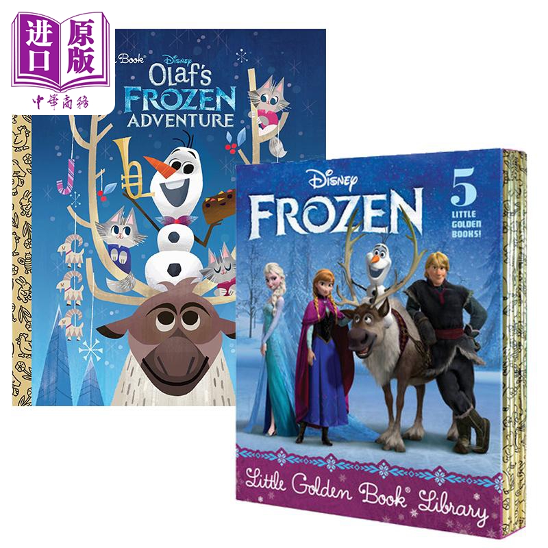 现货 Olaf Frozen Little Golden Book小金书系列2册套装冰雪奇缘英文原版进口图书儿童绘本故事集图画书【中商原版】