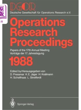 海外直订Dgor: Papers of the 17th Annual Meeting / Vortr?ge Der 17. Jahrestagung 1988 Dgor: Papers o