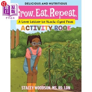 海外直订Grow. Eyed 吃了 Peas Activity Love 活 给黑眼豆豆 情书 Letter Black 成长 Book 重复 Repeat. Eat.