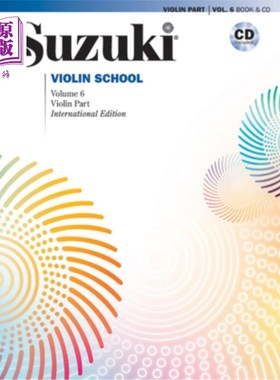 海外直订Suzuki Violin School, Volume 6: Violin Part, Book & CD 铃木小提琴学校，卷6:小提琴部分，书和CD