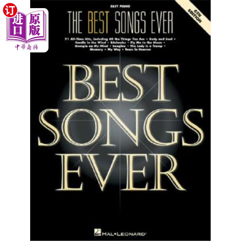 海外直订The Best Songs Ever: 71 All-Time Hits 好歌曲:71首热门歌曲