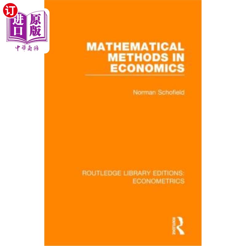 海外直订Mathematical Methods in Economics 经济学中的数学方法