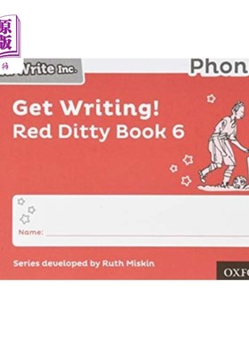 海外直订Read Write Inc. Phonics: Get Writing! Red Ditty ... Read Write公司拼读:开始写作!红色小曲书6包10个