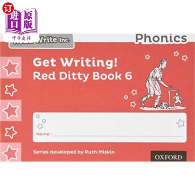 海外直订Read Write Inc. Phonics: Get Writing! Red Ditty ... Read Write公司拼读:开始写作!红色小曲书6包10个