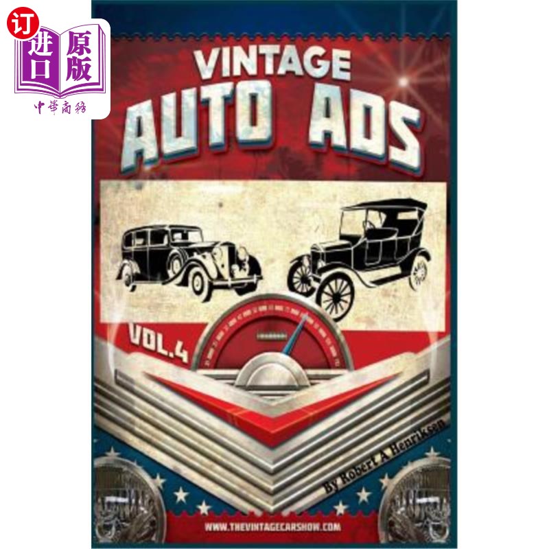 海外直订Vintage Auto Ads Vol 4 古董汽车广告卷4