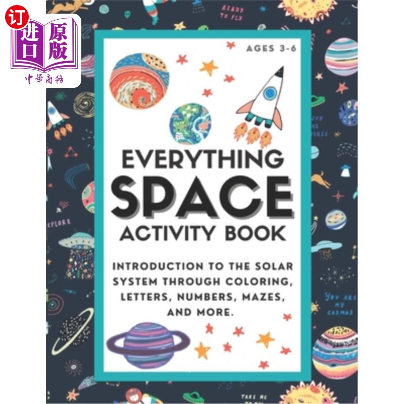 海外直订Everything Space Activity Book: Introduction to the Solar System through colorin 一切空间活动书:介绍太阳系