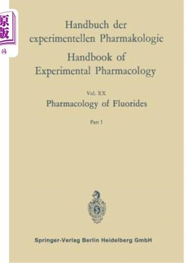 海外直订医药图书Pharmacology of Fluorides: Part 1 氟化物药理学:第1部分