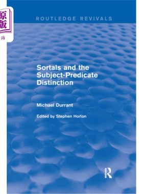 海外直订Sortals and the Subject-predicate Distinction (2001) 分类和主谓区分
