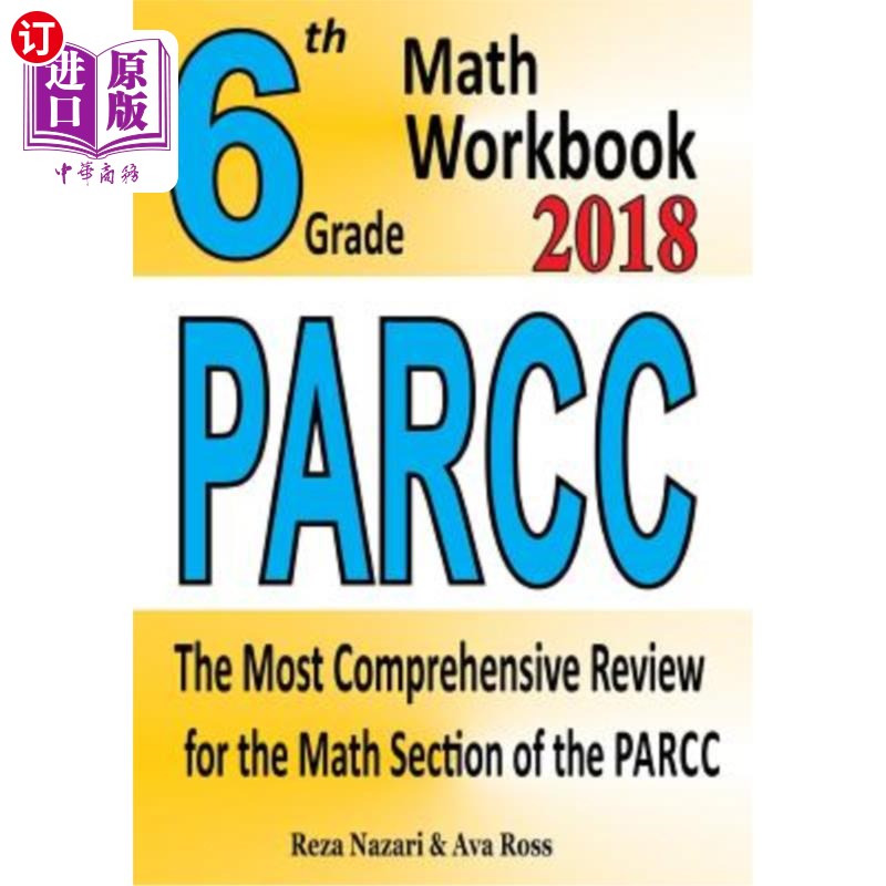 海外直订6th Grade PARCC Math Workbook 2018: The Most Comprehensive Review for the Math S