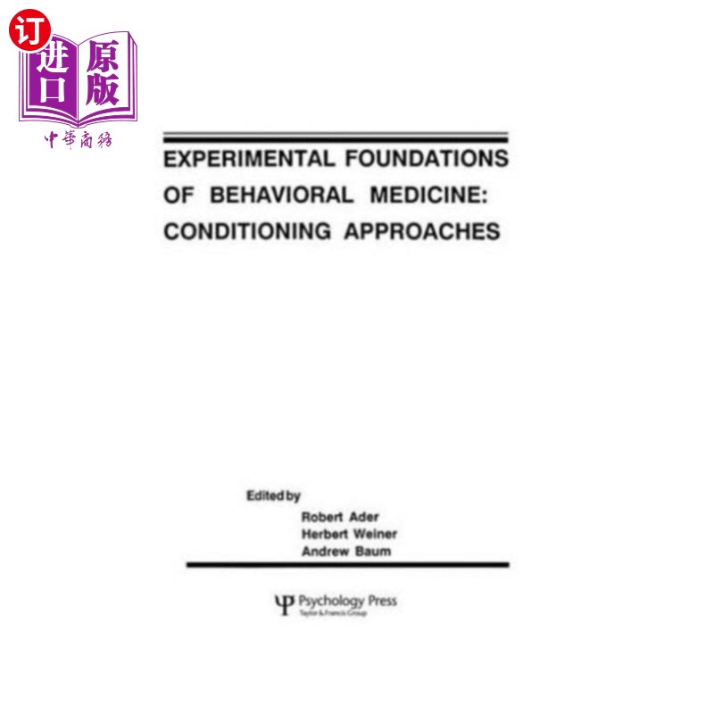 海外直订医药图书Experimental Foundations of Behavioral Medicines 行为医学实验基础