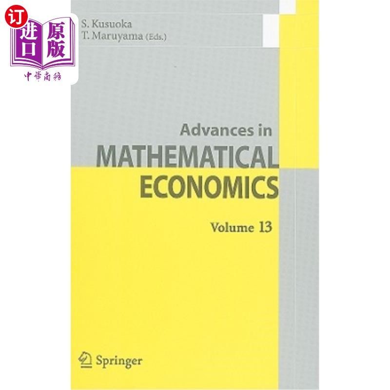 海外直订Advances in Mathematical Economics Volume 13 数理经济学进展第13卷