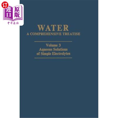 海外直订Aqueous Solutions of Simple Electrolytes 简单电解质水溶液