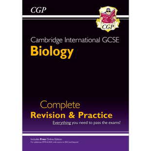 英国原版CGP教辅 新剑桥国际 GCSE 生物学完整复习和实践 2023及以后的考试Cambridge International GCSE Biology【中商原版