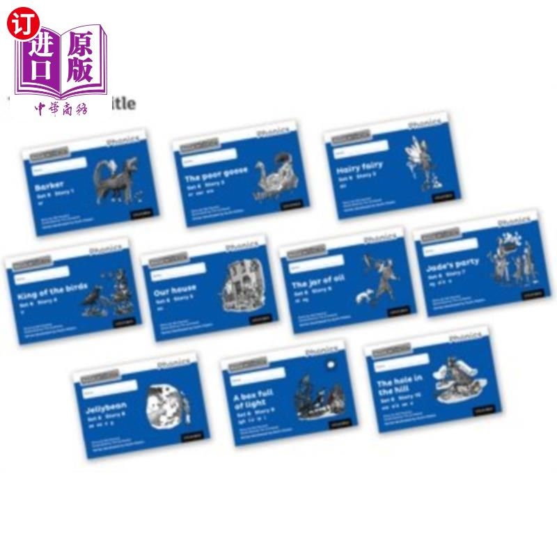 海外直订Read Write Inc. Phonics: Black and White Blue Se... Read Write公司拼读:黑白蓝六套故事书，每包100本