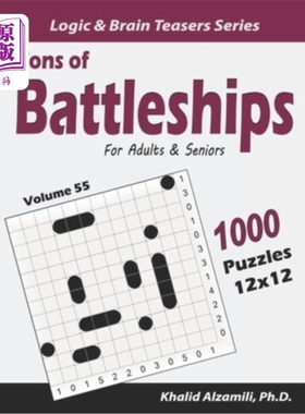 海外直订Tons of Battleships for Adults & Seniors: 1000 Puzzles (12x12)